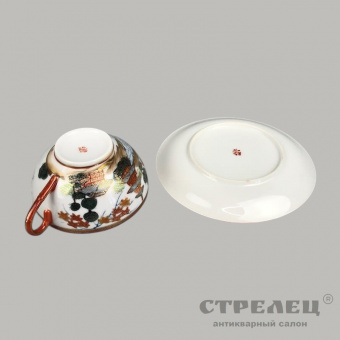 Картинка фарфоровый чайный сервиз на 6 персон. япония